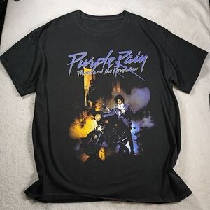 Prince Purple Rain Graphic Band Tee Black Size L Prince & The Revolution Shirt